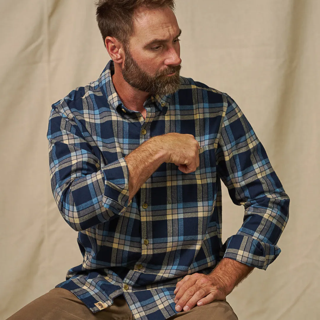 Fairbanks Flannel Shirt | Navy Lake Plaid sold by Buffalo Jackson