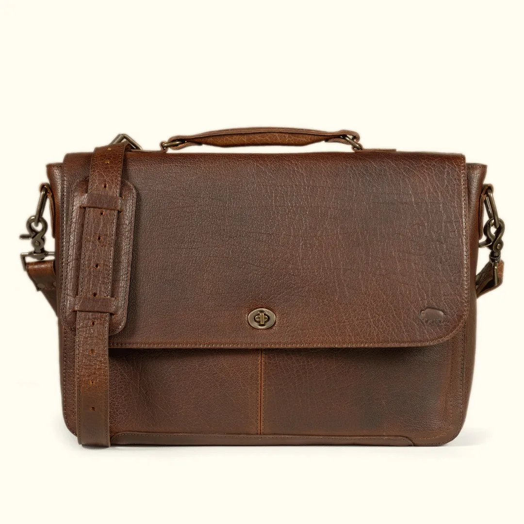 Limited Edition Roosevelt Leather Laptop Messenger Bag | Buffalo Grain sold by Buffalo Jackson product image thumbnail 5
