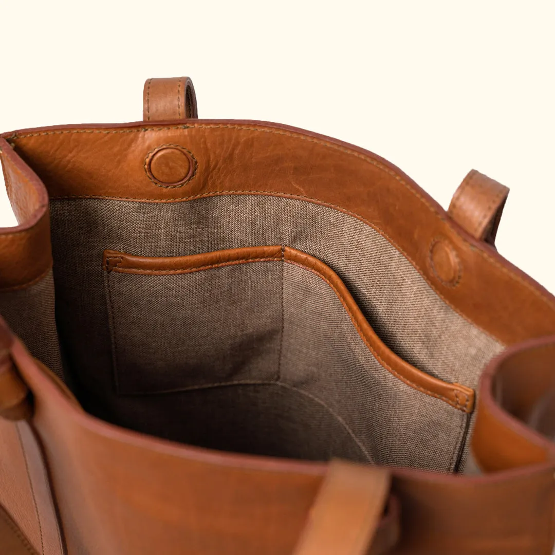 Chelsea Leather Tote Bag | Honey Brown sold by Buffalo Jackson product image thumbnail 5