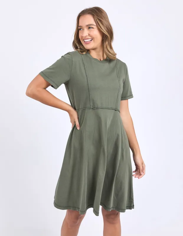 Eva Dress Khaki sold by Foxwood Clothing