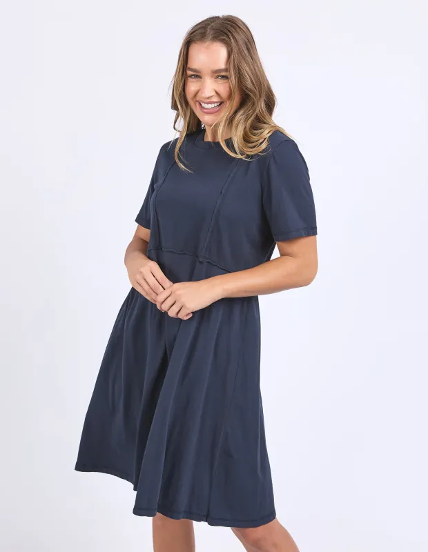 Eva Dress Navy sold by Foxwood Clothing