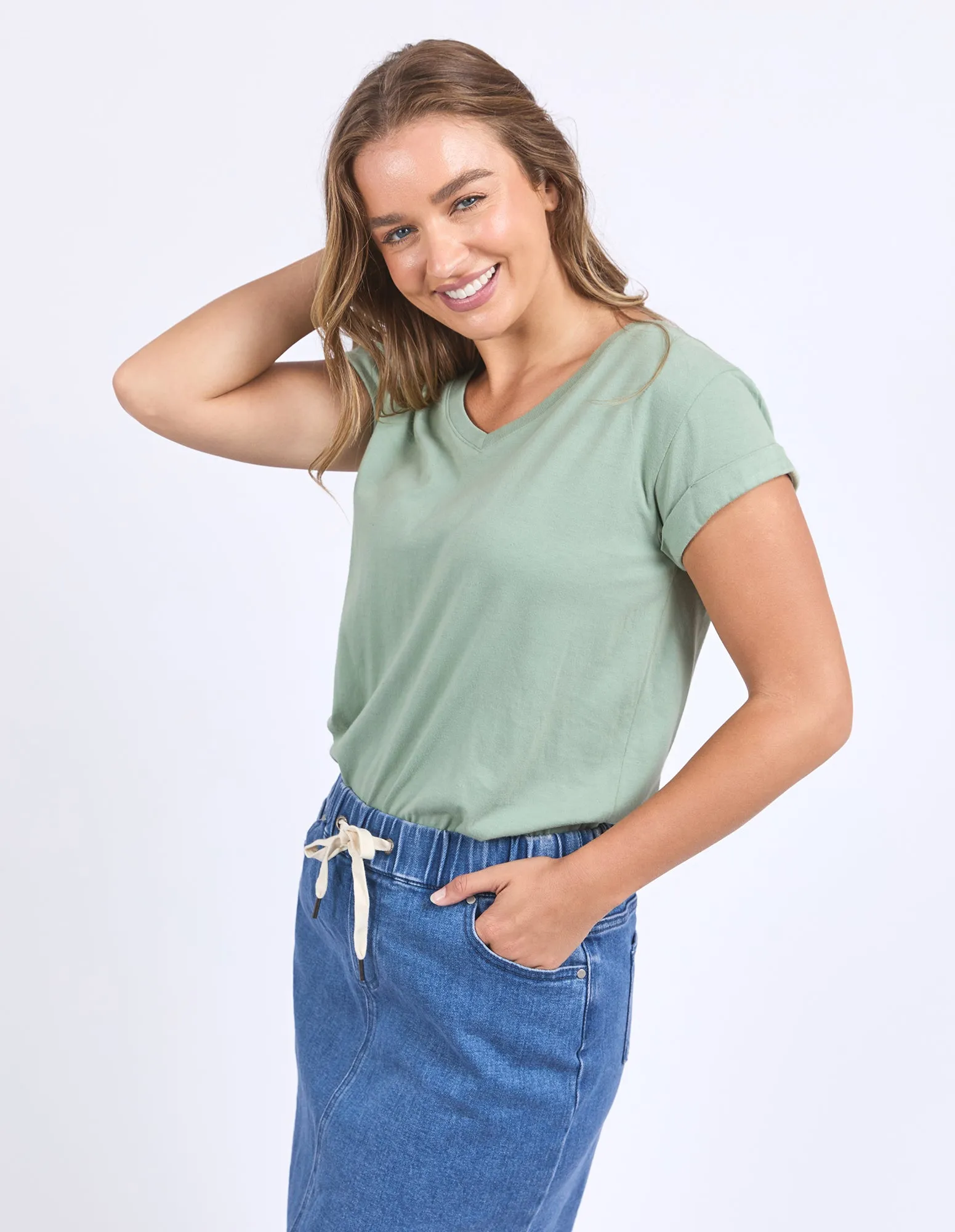 Manly Vee Tee Iceberg Green sold by Foxwood Clothing product image thumbnail 4