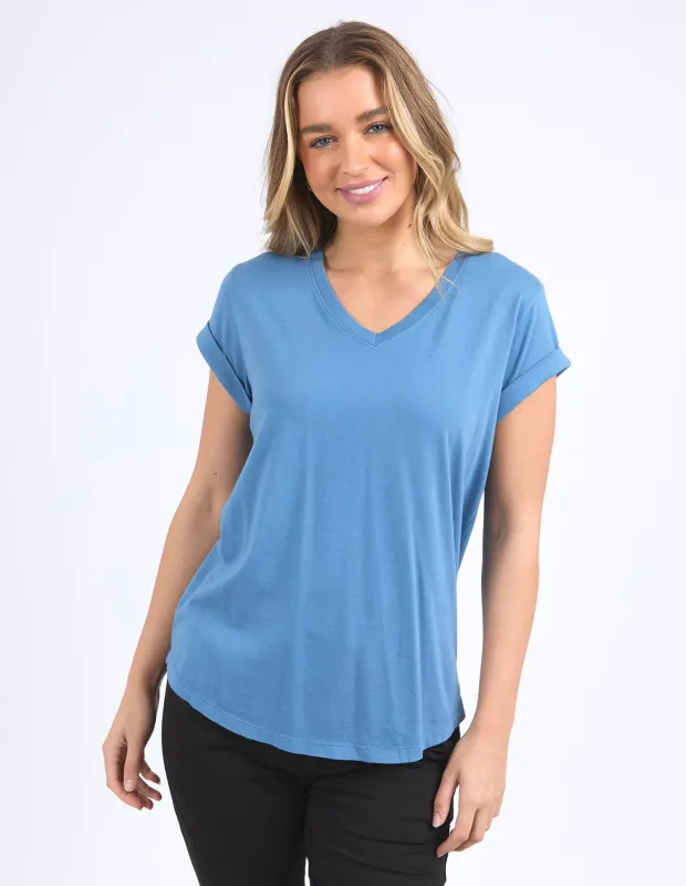 Manly Vee Tee Coronet Blue sold by Foxwood Clothing