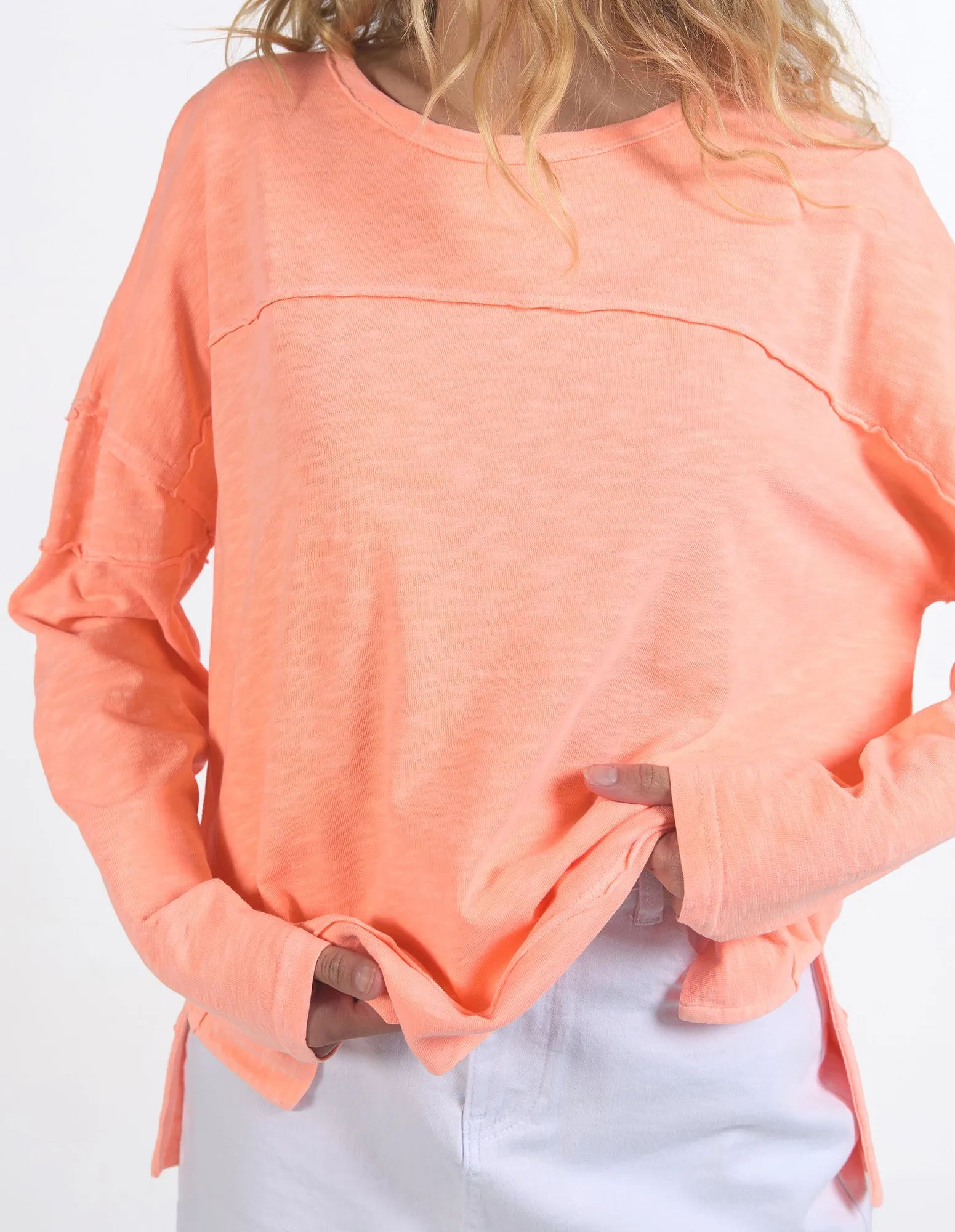 Jayne Throw On Top Neon Peach sold by Foxwood Clothing product image thumbnail 5