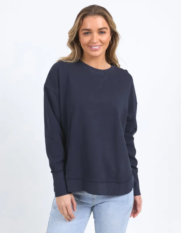 Delilah Crew Navy sold by Foxwood Clothing