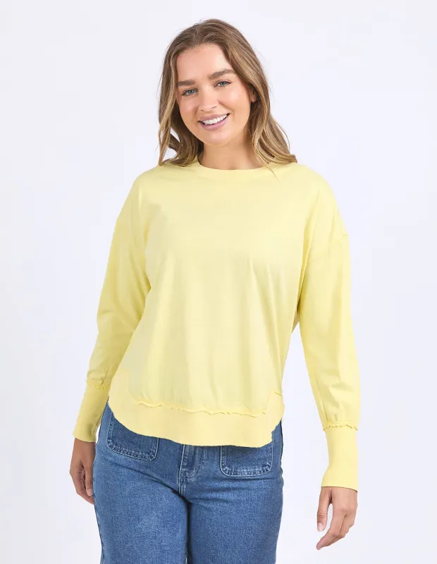 Farrah Long Sleeve Lemon made by Foxwood Clothing