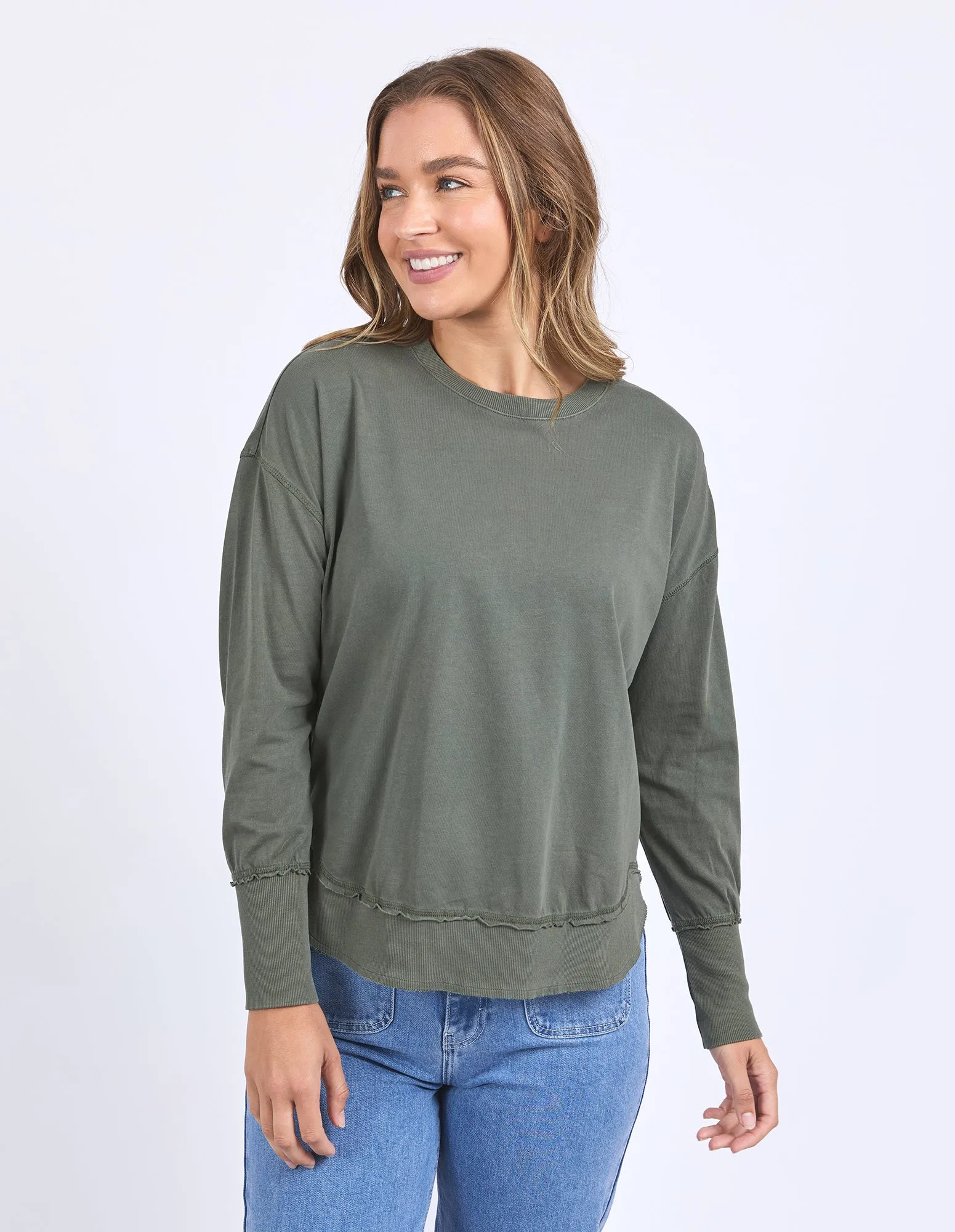 Farrah Long Sleeve Khaki sold by Foxwood Clothing