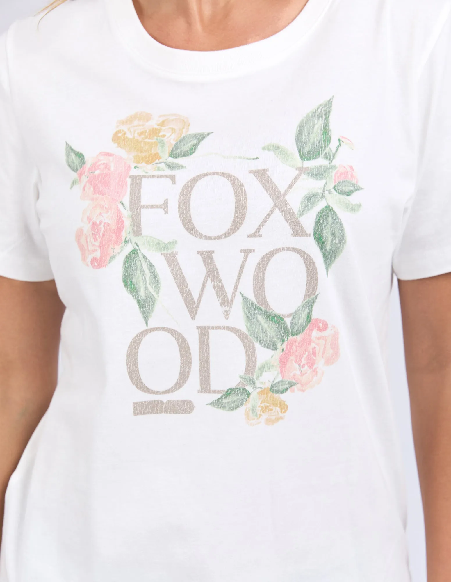 Wild Rose Tee Vintage White sold by Foxwood Clothing product image thumbnail 5