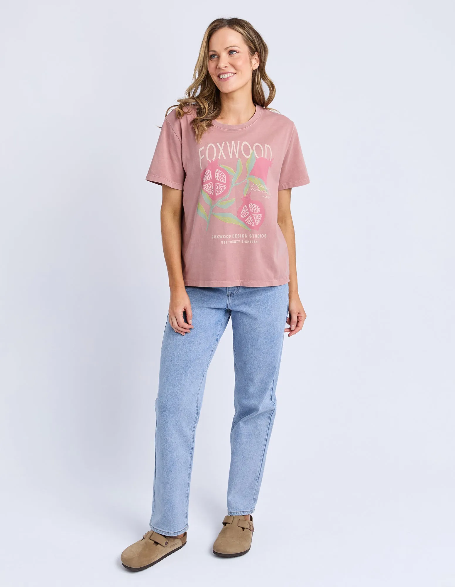 Pomegranate Tee Ash Rose sold by Foxwood Clothing product image thumbnail 2