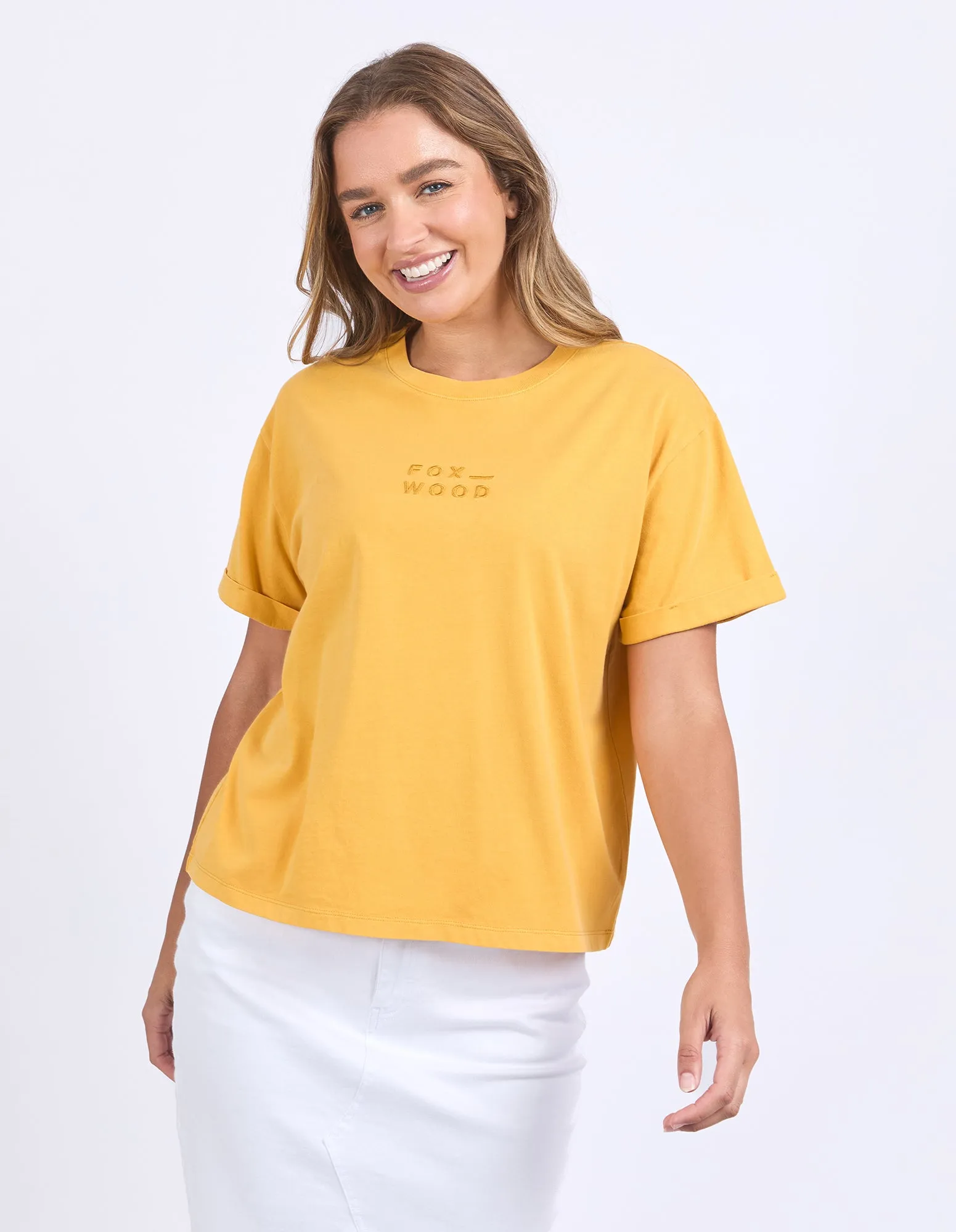 Huntleigh Oversized Tee Mineral Yellow sold by Foxwood Clothing