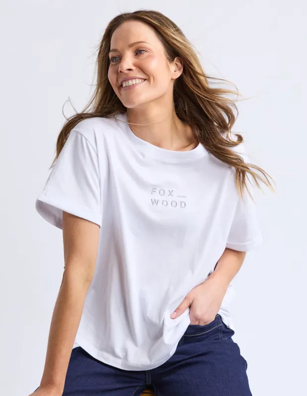 Huntleigh Oversized Tee White sold by Foxwood Clothing