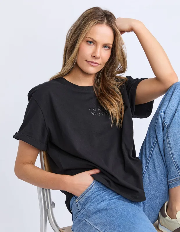 Huntleigh Oversized Tee Black sold by Foxwood Clothing