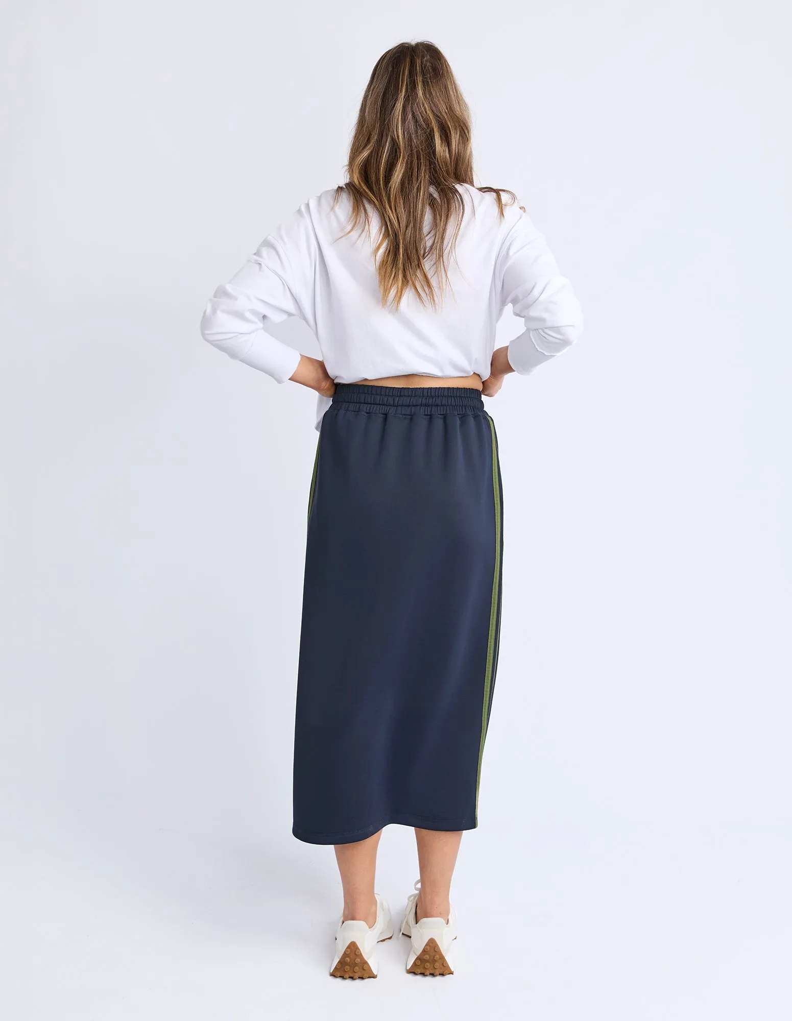 Juno Skirt Navy With Green sold by Foxwood Clothing product image thumbnail 4