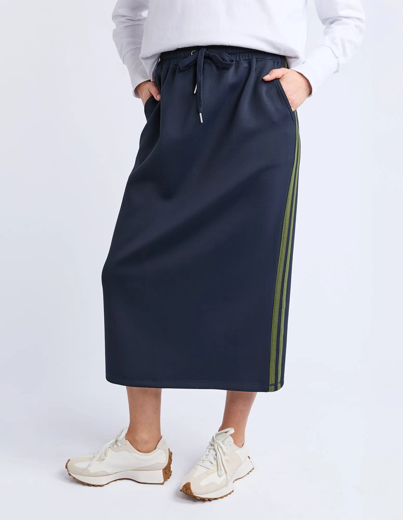 Juno Skirt Navy With Green sold by Foxwood Clothing product image thumbnail 2