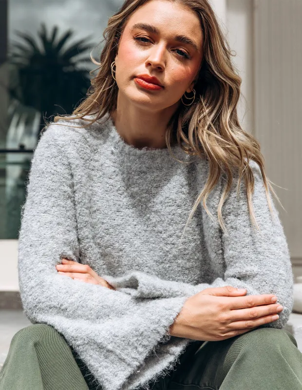 Mindie Knit Crew Mid Grey made by Foxwood Clothing