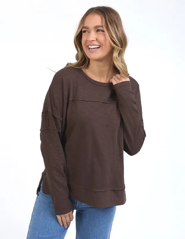 Jayne Throw On Top Coffee Bean sold by Foxwood Clothing
