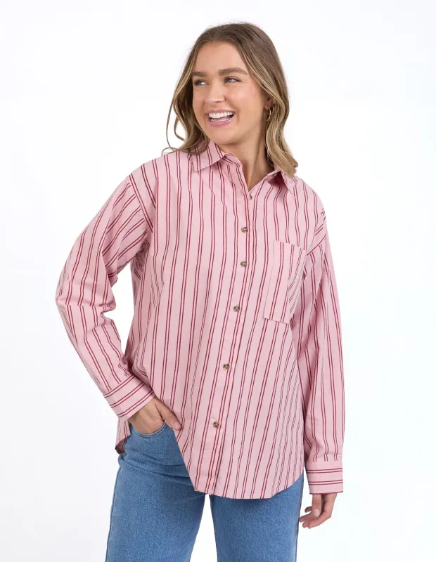 Staple Shirt Pink & Berry Stripe sold by Foxwood Clothing