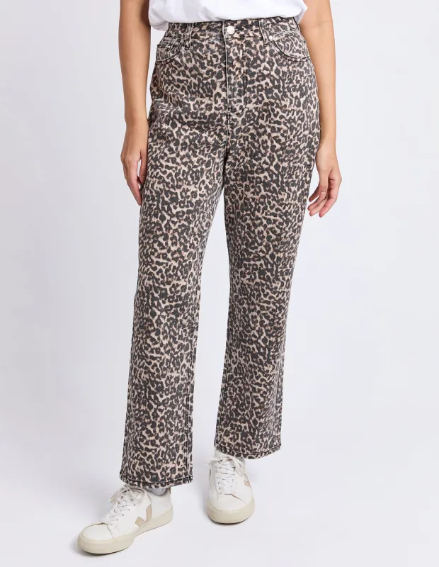 Leopard Denim Jean Leopard Print sold by Foxwood Clothing