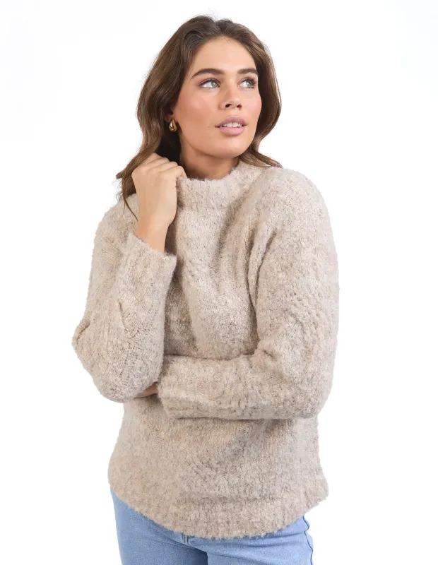 Monnet Knit Crew Mushroom made by Foxwood Clothing