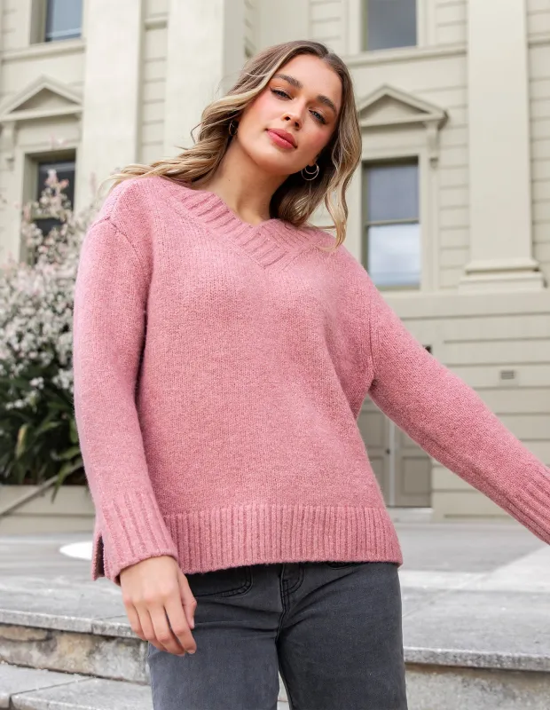 Pepper Knit Rose Pink sold by Foxwood Clothing