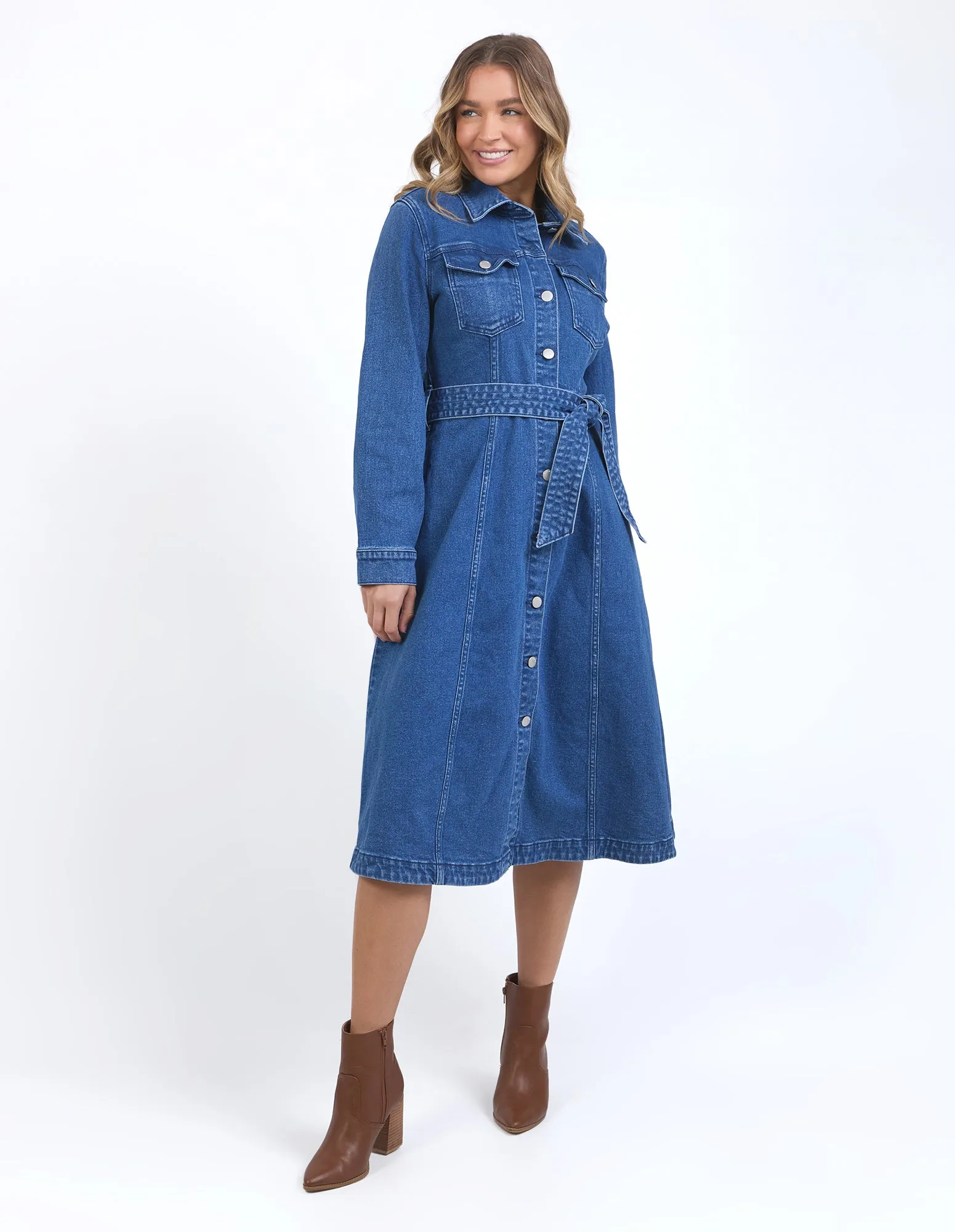 Genevieve Denim Dress Mid Blue sold by Foxwood Clothing product image thumbnail 2