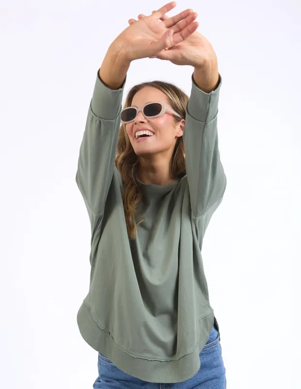 Farrah Long Sleeve Sage Green made by Foxwood Clothing