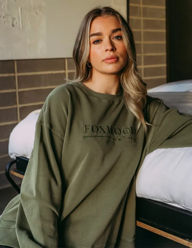 Trademark Crew Olive Green sold by Foxwood Clothing