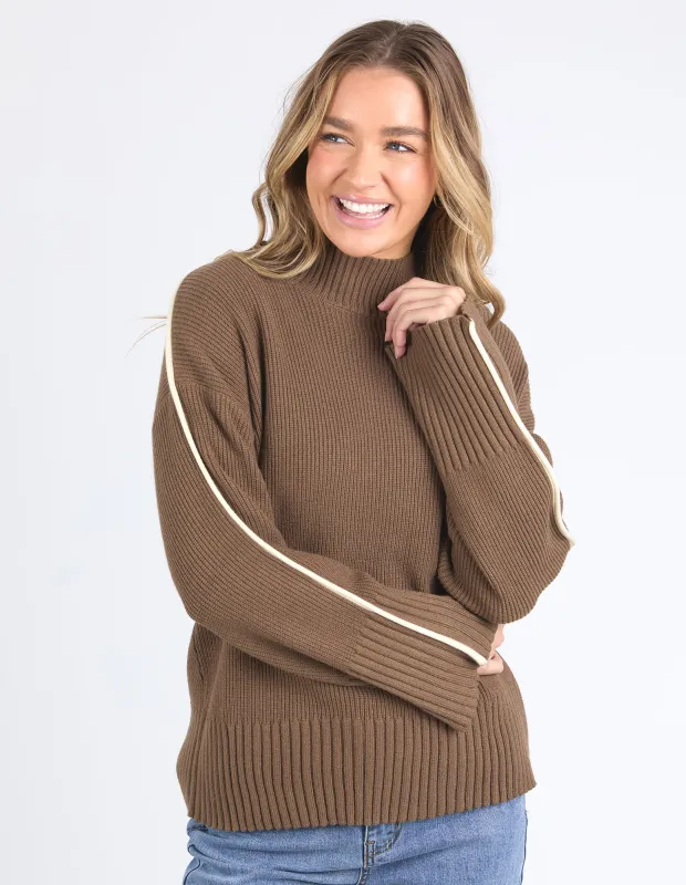 Oliver Knit Coffee Quartz sold by Foxwood Clothing