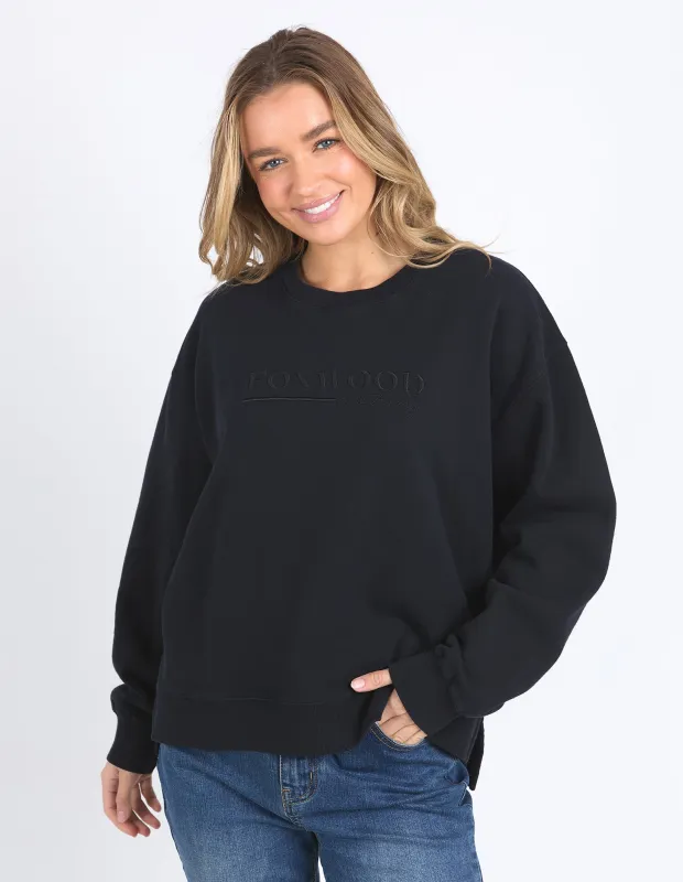 Trademark Crew Washed Black made by Foxwood Clothing