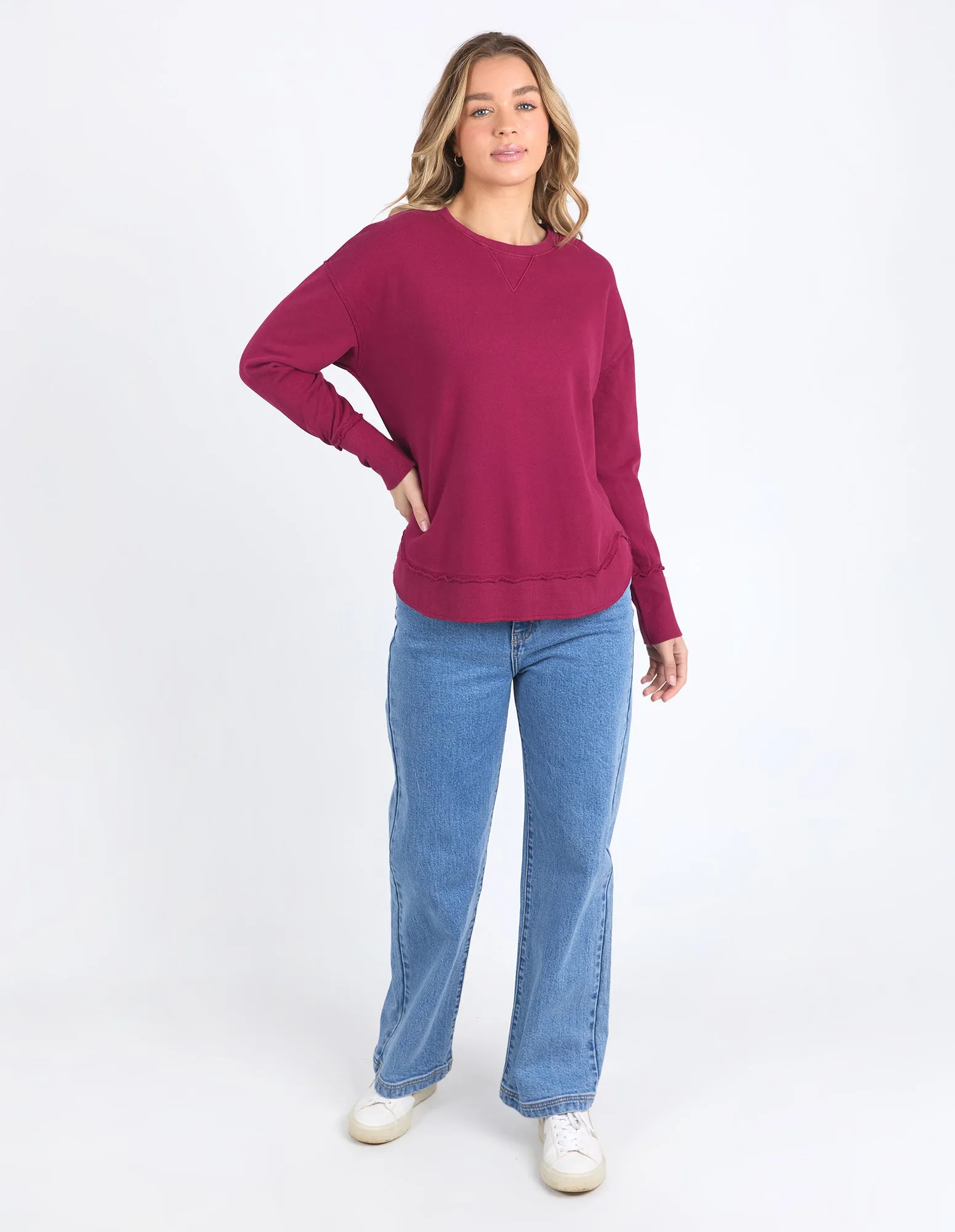 Delilah Crew Beetroot Red sold by Foxwood Clothing product image thumbnail 2