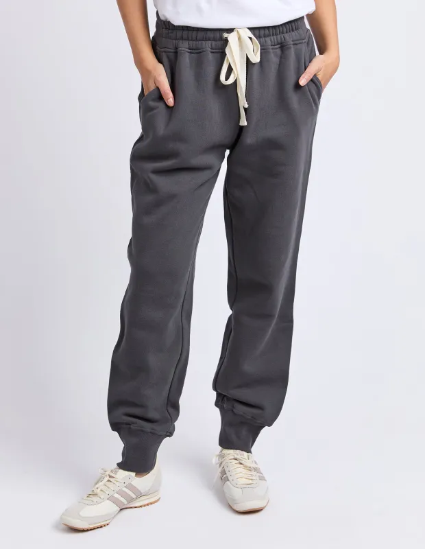 College Track Pant Charcoal sold by Foxwood Clothing