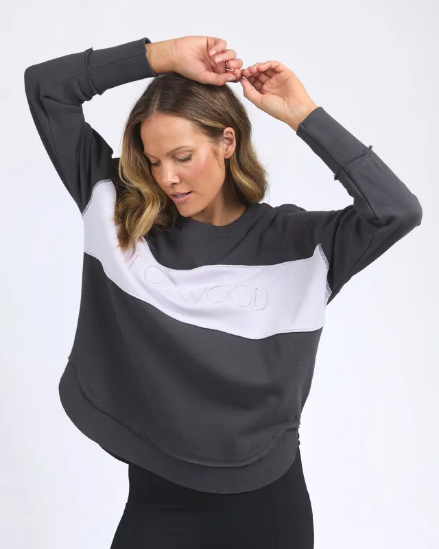 Simplified Tonal Crew Coal sold by Foxwood Clothing