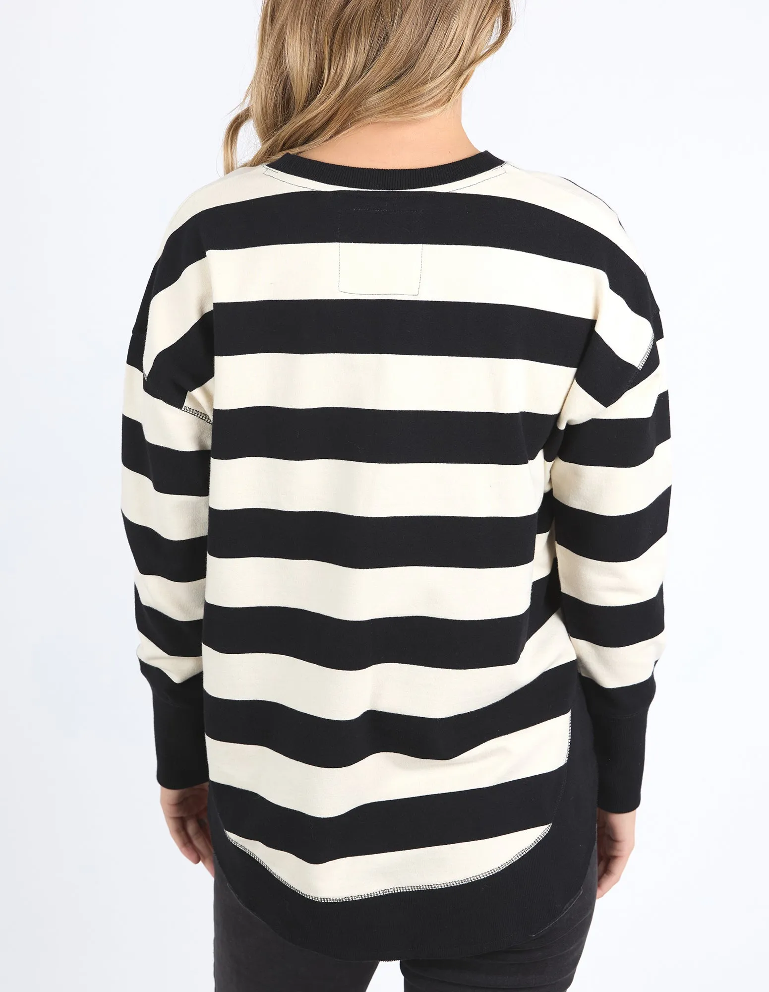Striped Delilah Crew Blk & White sold by Foxwood Clothing product image thumbnail 3