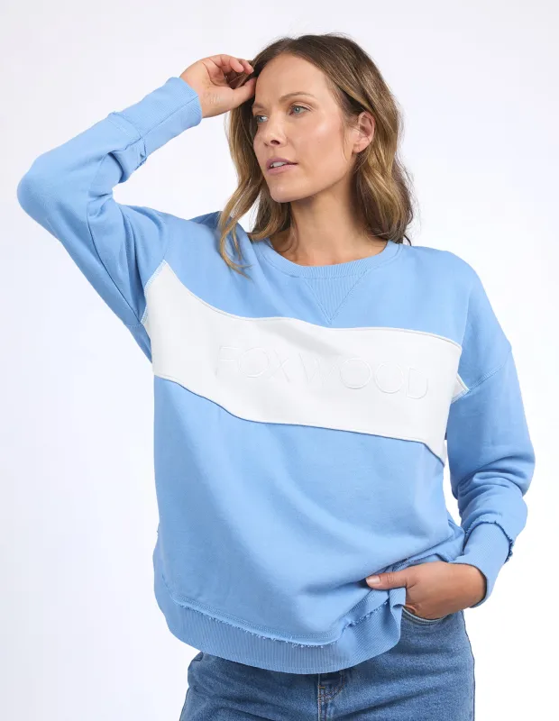 Simplified Tonal Crew Blue sold by Foxwood Clothing