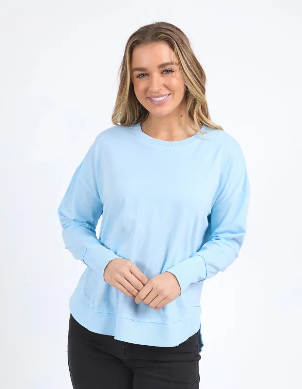 Farrah Long Sleeve Waterfall Blue made by Foxwood Clothing