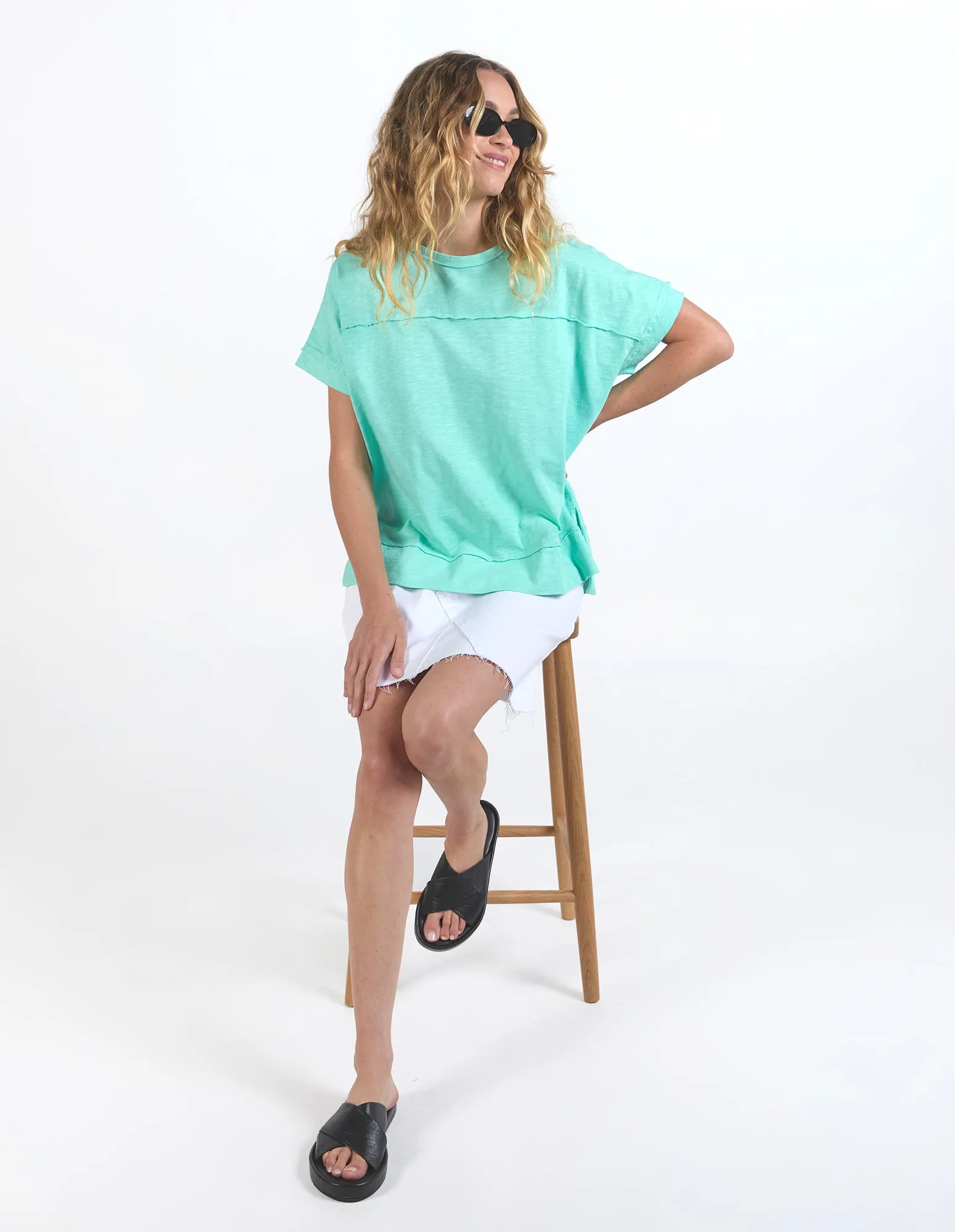Allison Tee Neon Mint sold by Foxwood Clothing product image thumbnail 2
