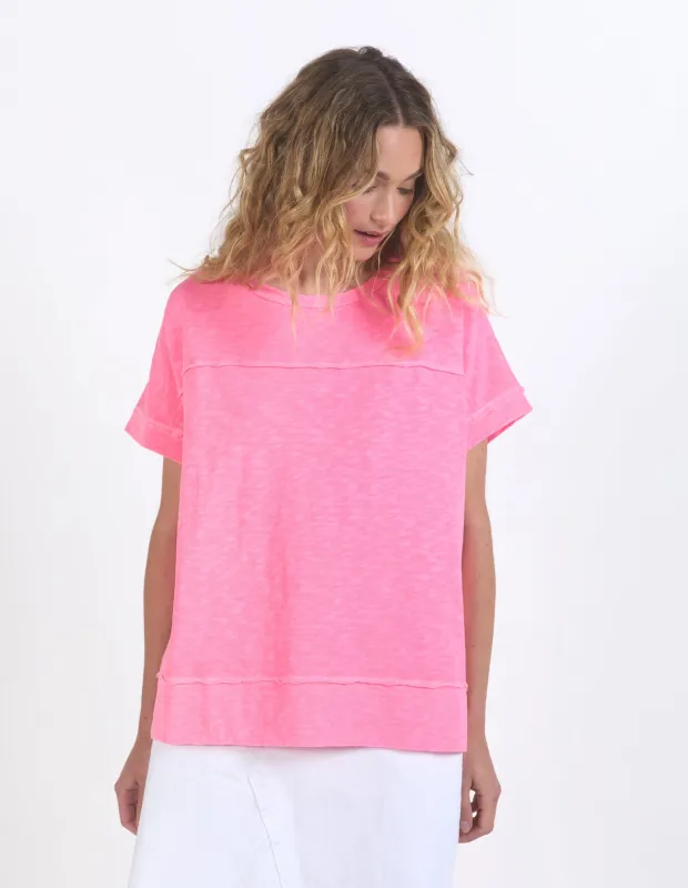 Allison Tee Neon Rose sold by Foxwood Clothing