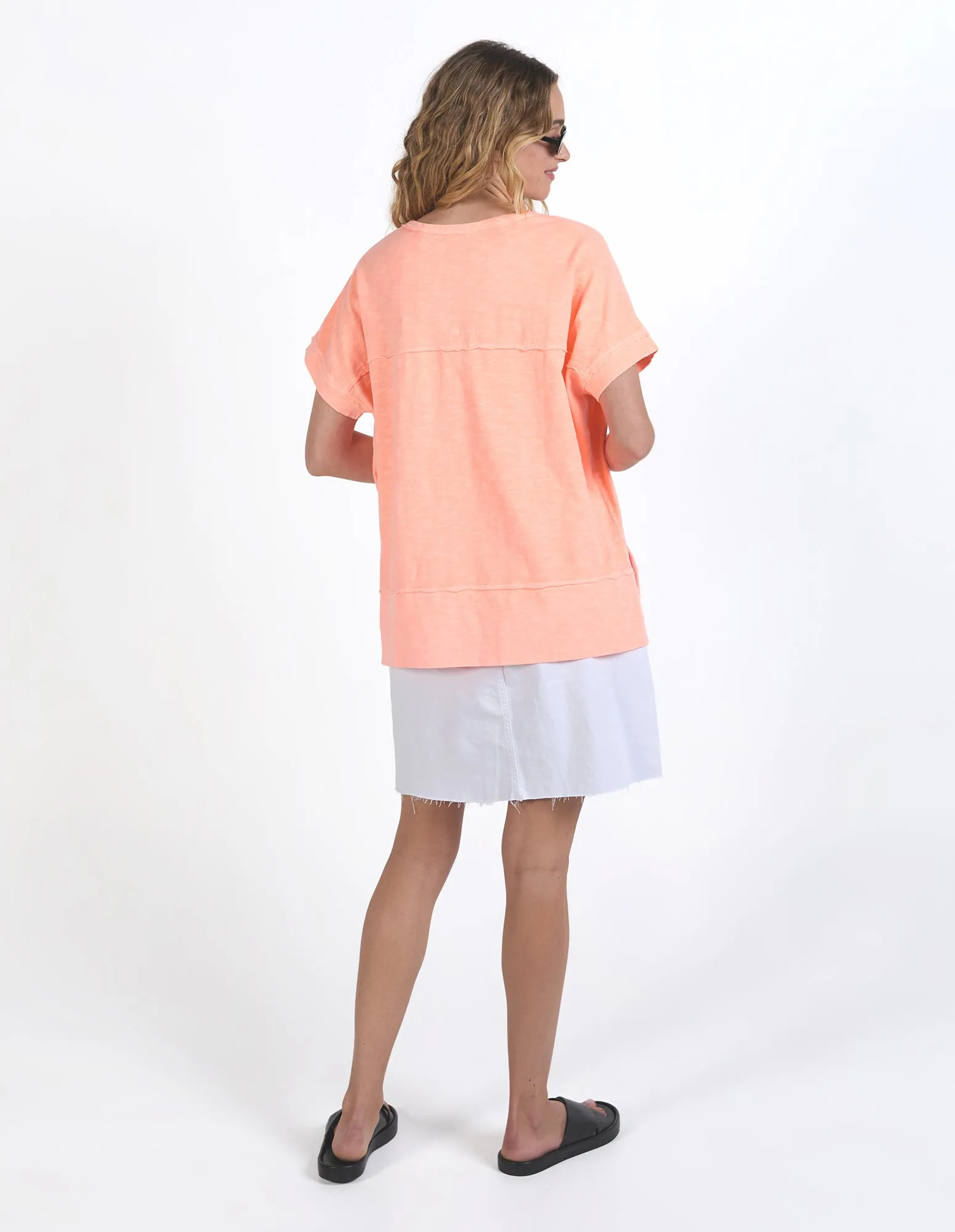 Allison Tee Neon Peach sold by Foxwood Clothing product image thumbnail 3
