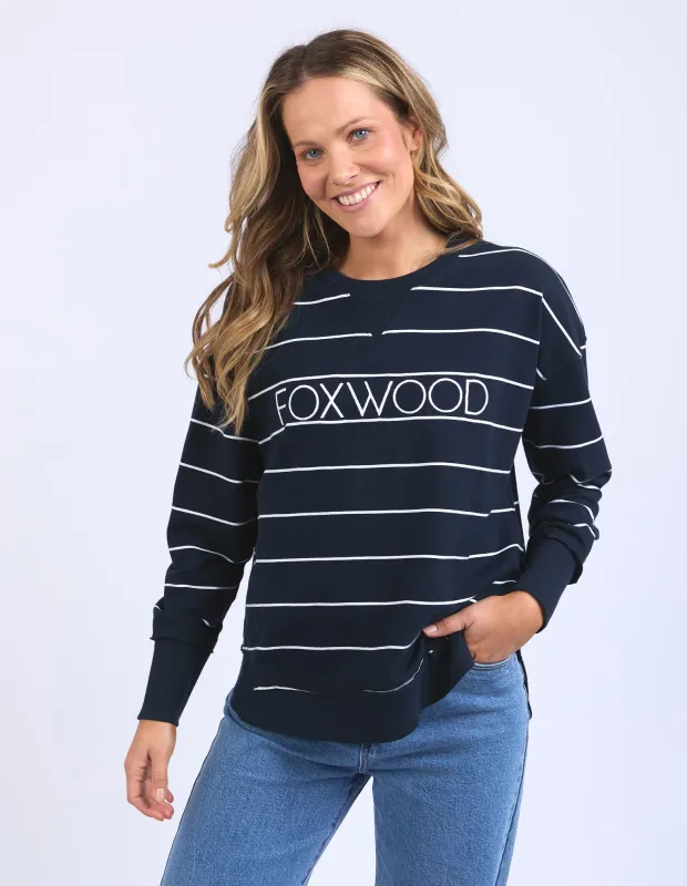 Classic Stripe Simplified Crew Navy/White Stripe sold by Foxwood Clothing