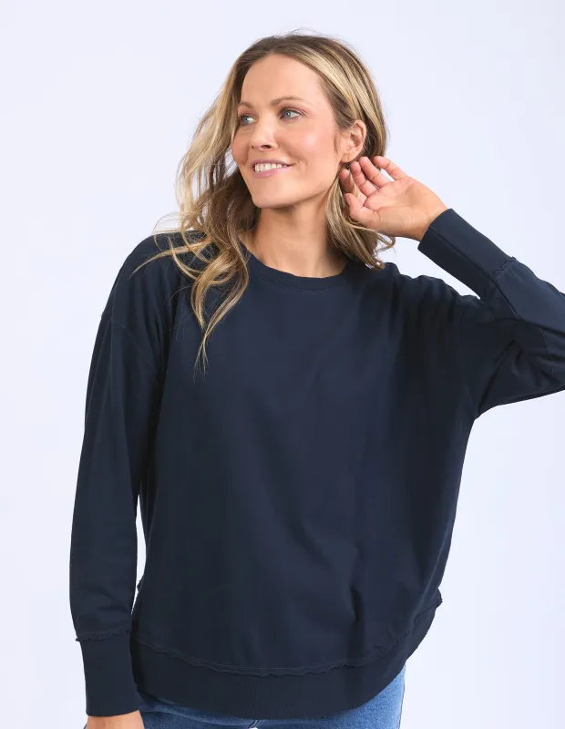 Farrah Long Sleeve Dark Sapphire made by Foxwood Clothing
