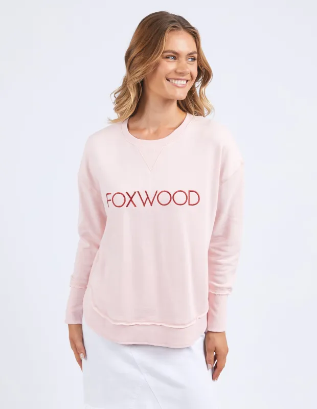 Simplified Metallic Crew Pale Pink made by Foxwood Clothing
