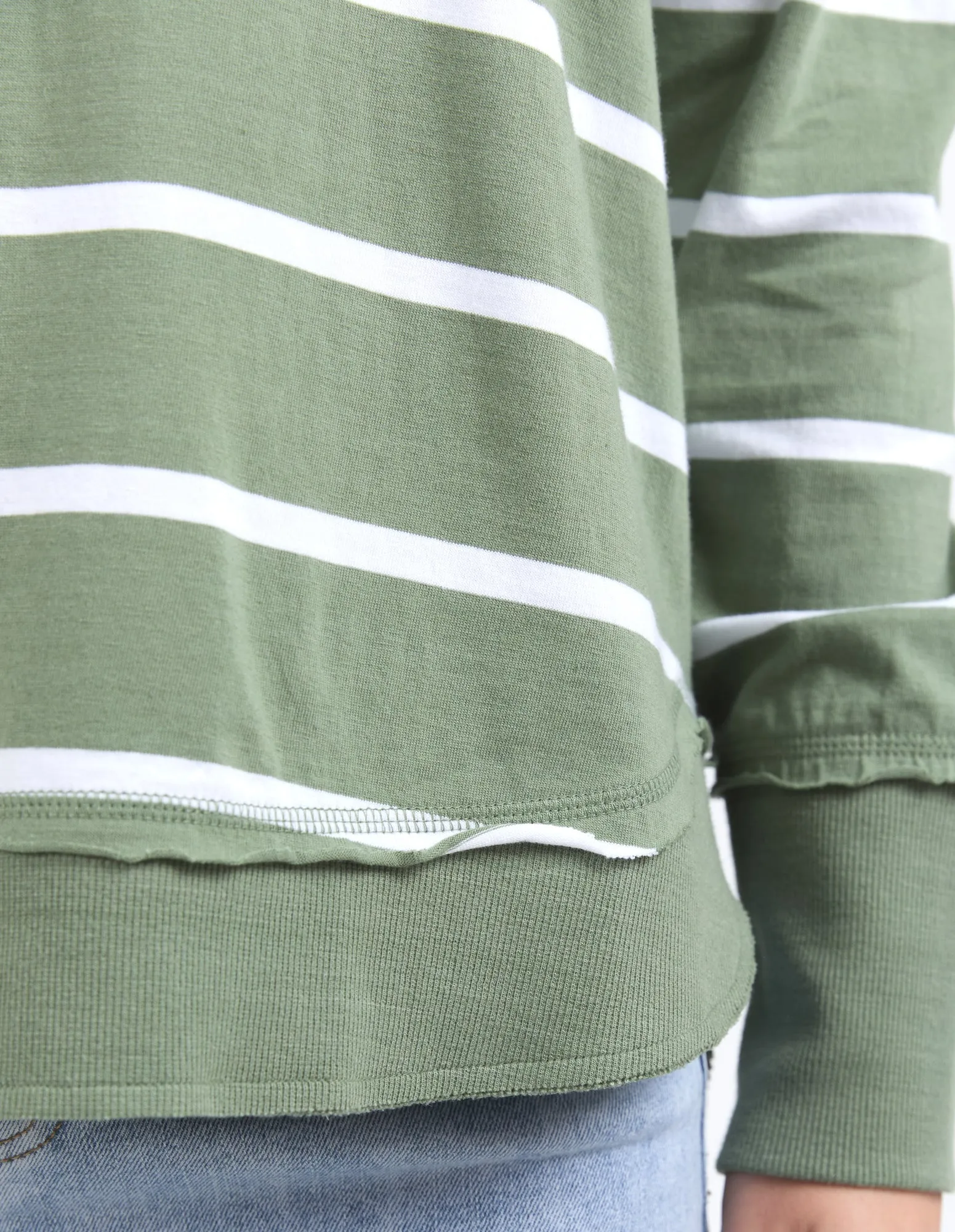 Farrah Stripe Long Sleeve Sage/White sold by Foxwood Clothing product image thumbnail 5