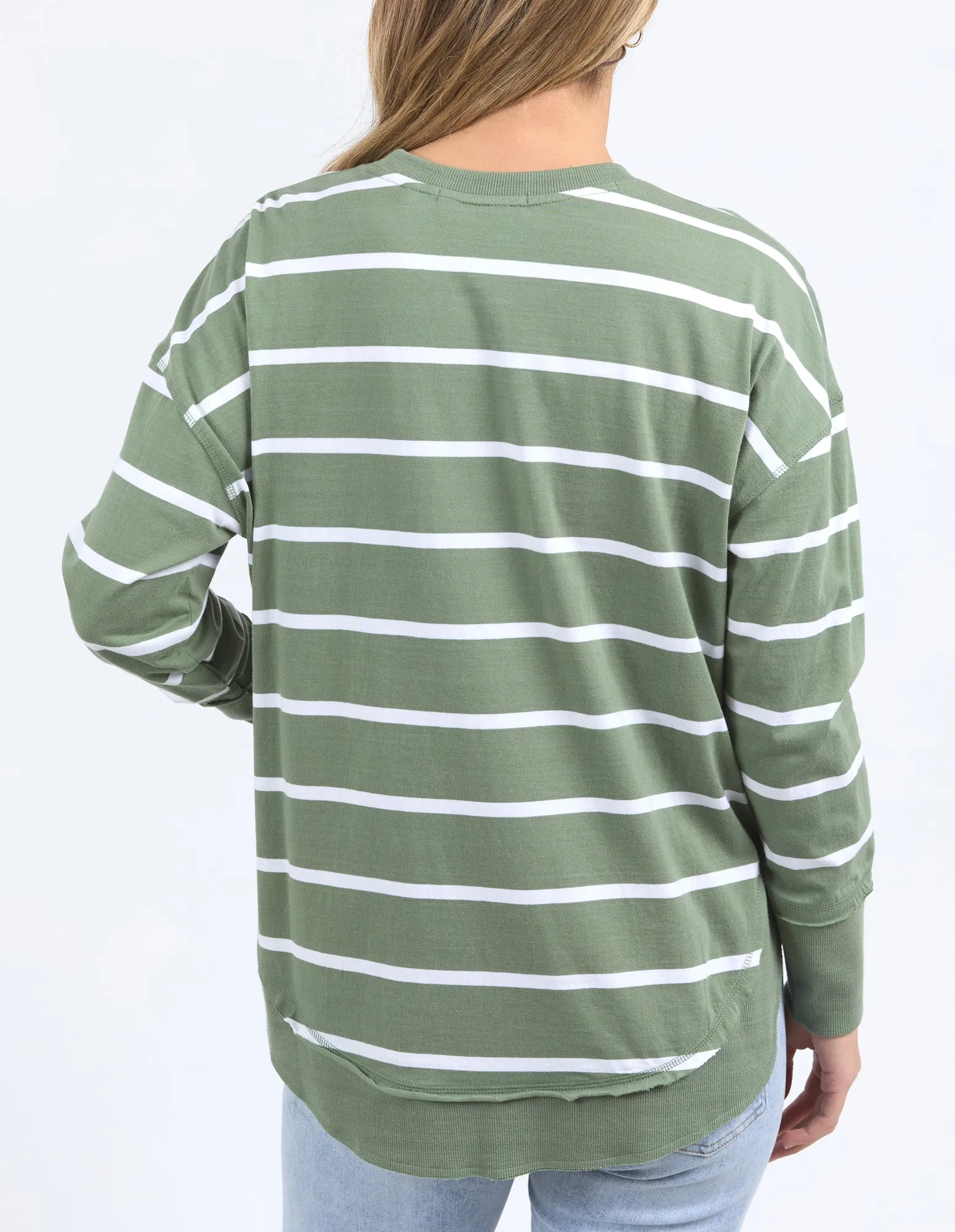 Farrah Stripe Long Sleeve Sage/White sold by Foxwood Clothing product image thumbnail 3