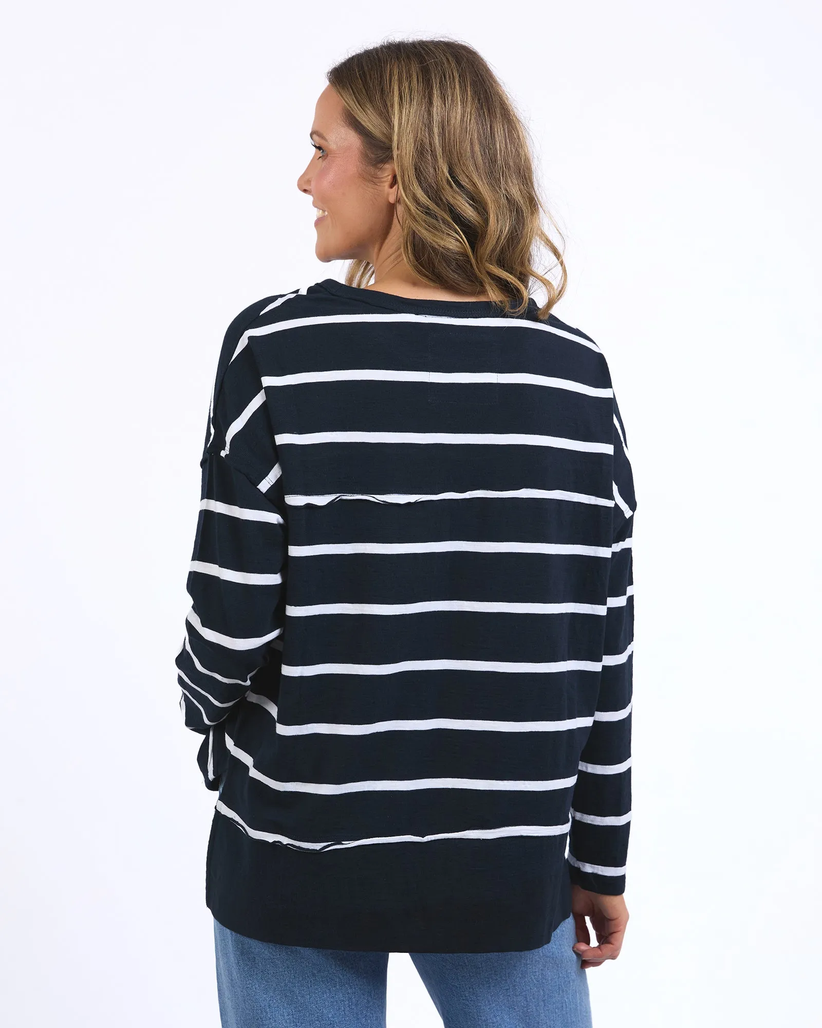 Jayne Stripe Throw On Top Navy/White Stripe sold by Foxwood Clothing product image thumbnail 3