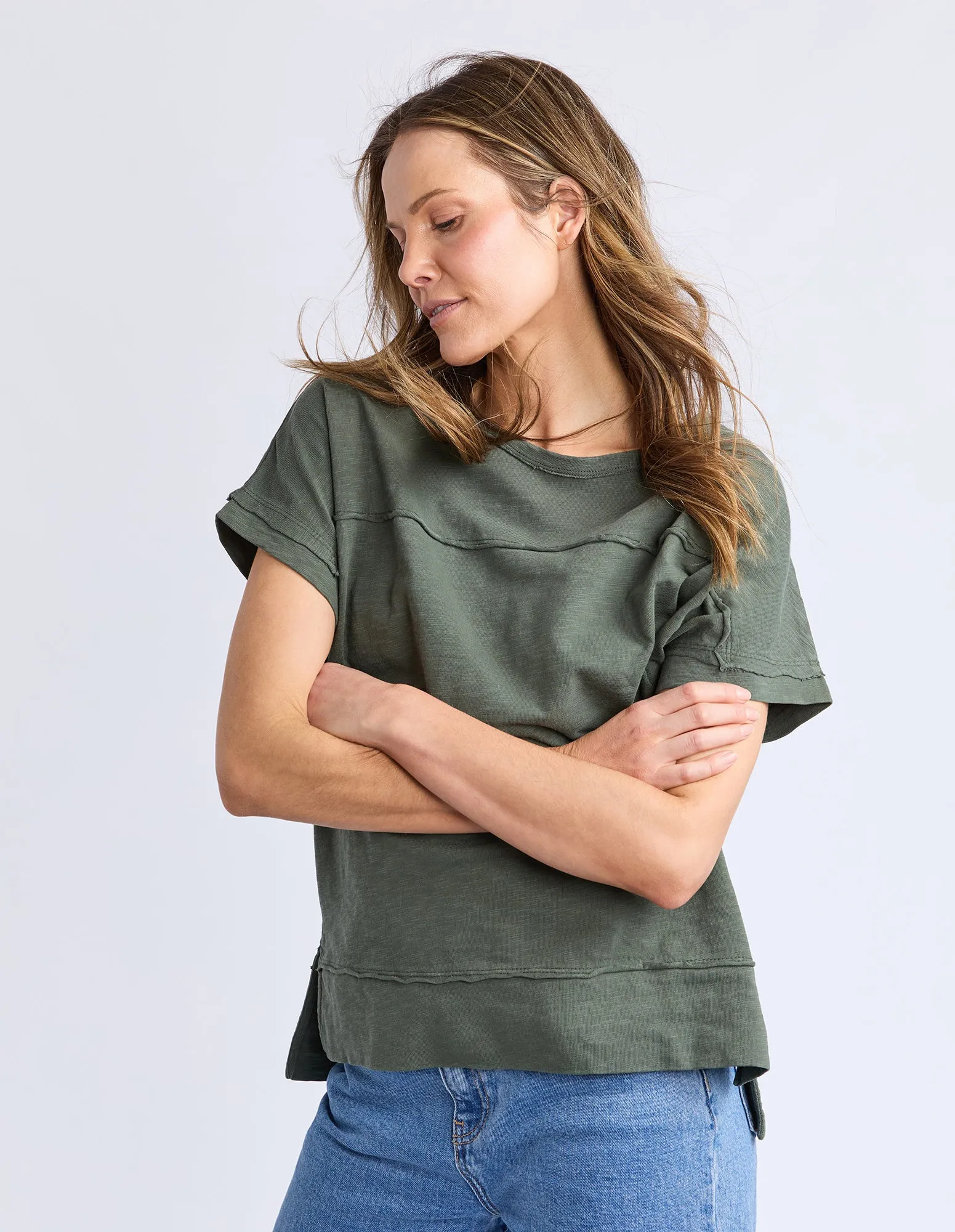 Allison Tee Khaki sold by Foxwood Clothing product image thumbnail 4