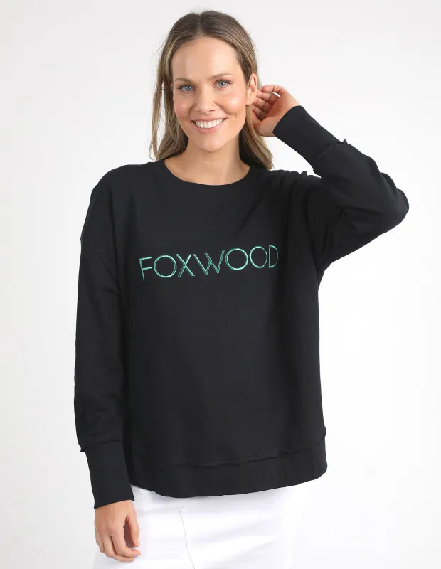 Simplified Metallic Crew Black made by Foxwood Clothing