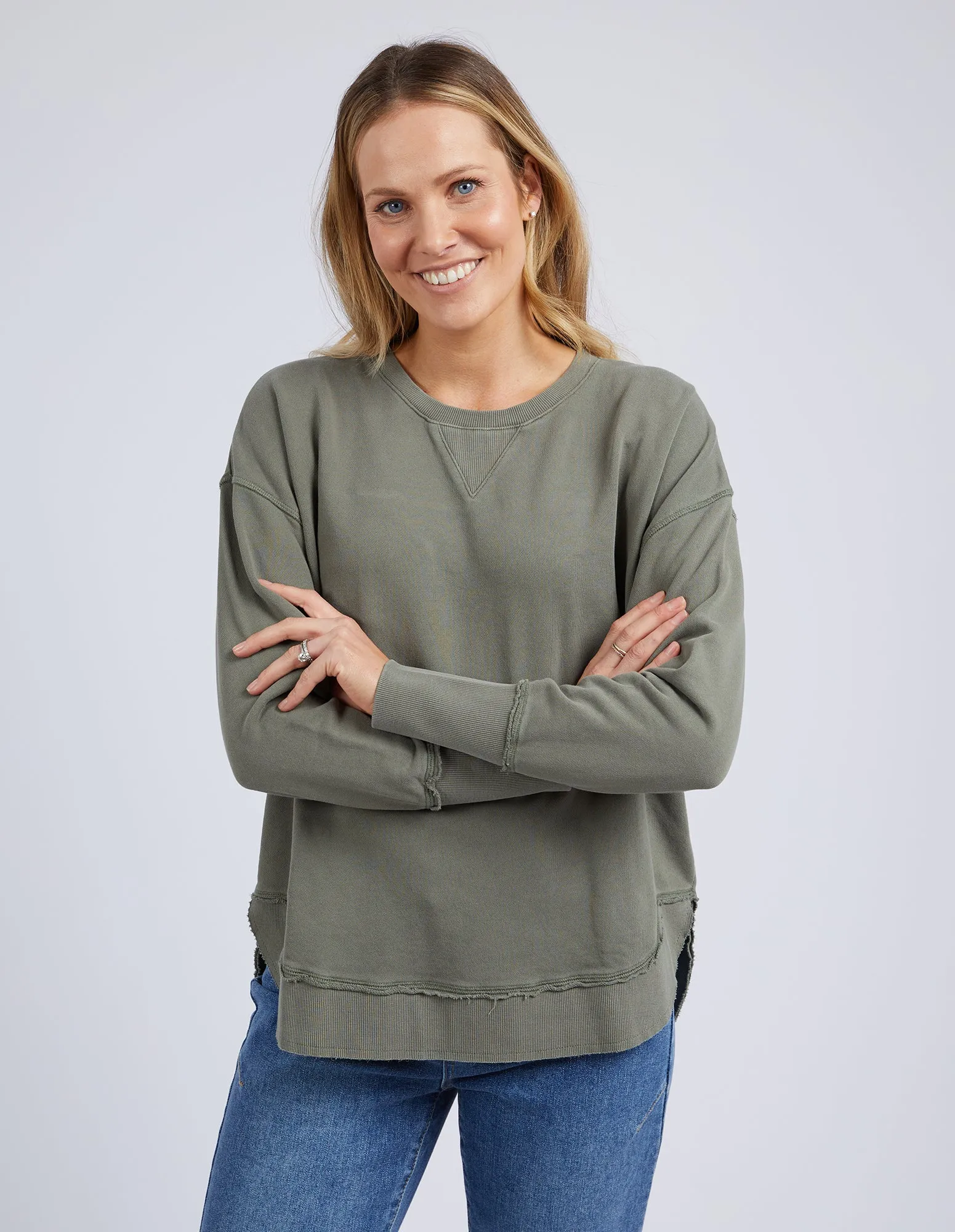 Delilah Crew Khaki sold by Foxwood Clothing