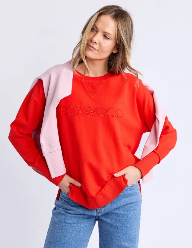 Simplified Crew Bright Red sold by Foxwood Clothing