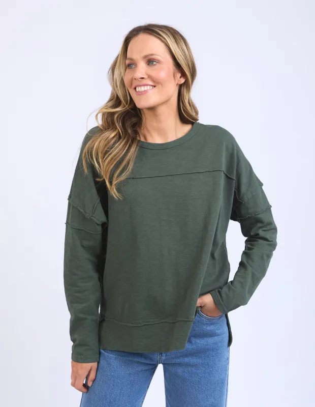 Jayne Throw On Top Khaki sold by Foxwood Clothing