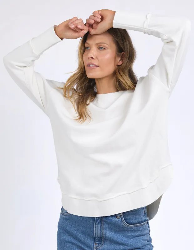Delilah Crew Vintage White sold by Foxwood Clothing